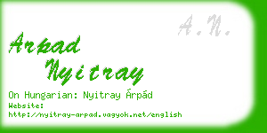 arpad nyitray business card